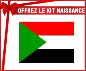 kit naissance bébé personnalisé Drapeau Soudan