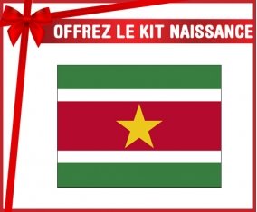 kit naissance bébé personnalisé Drapeau Suriname