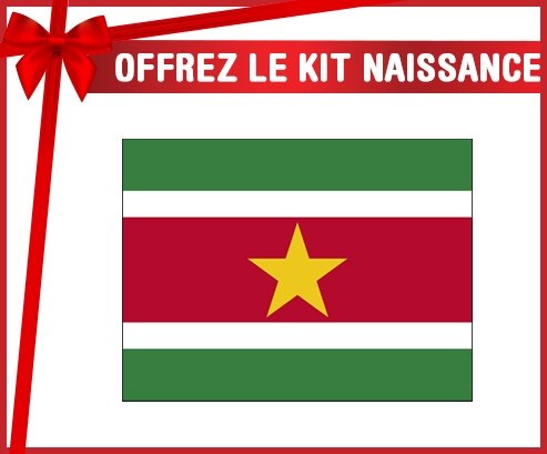 kit naissance bébé personnalisé Drapeau Suriname