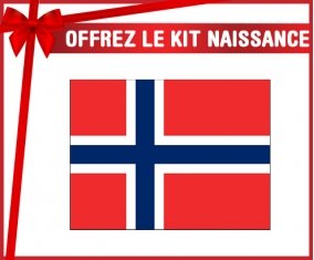 kit naissance bébé personnalisé Drapeau Svalbard et Jan Mayen