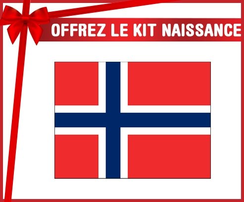 kit naissance bébé personnalisé Drapeau Svalbard et Jan Mayen
