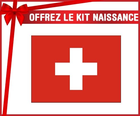 kit naissance bébé personnalisé Drapeau Suisse