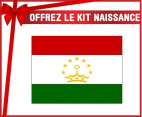 kit naissance bébé personnalisé Drapeau Tadjikistan