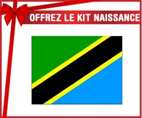 kit naissance bébé personnalisé Drapeau Tanzanie