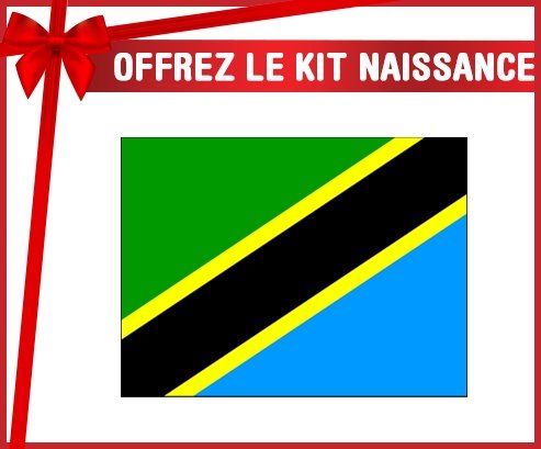 kit naissance bébé personnalisé Drapeau Tanzanie