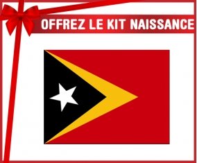 kit naissance bébé personnalisé Drapeau Timor Leste