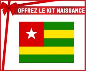 kit naissance bébé personnalisé Drapeau Togo