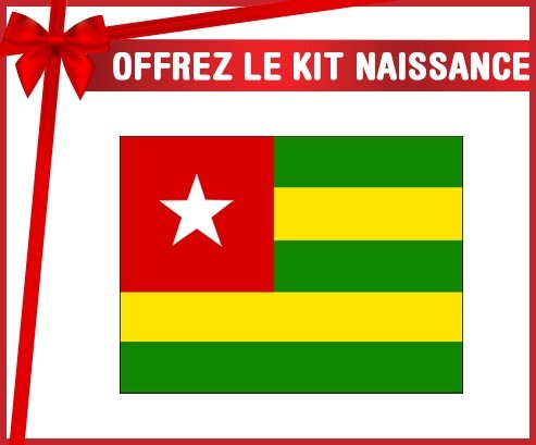 kit naissance bébé personnalisé Drapeau Togo