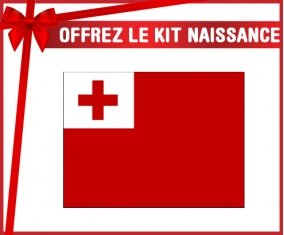kit naissance bébé personnalisé Drapeau Tonga
