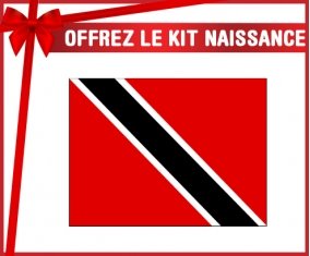 kit naissance bébé personnalisé Drapeau Trinité-et-Tobago