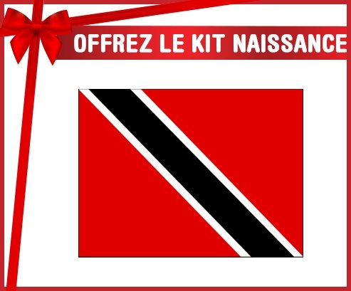 kit naissance bébé personnalisé Drapeau Trinité-et-Tobago