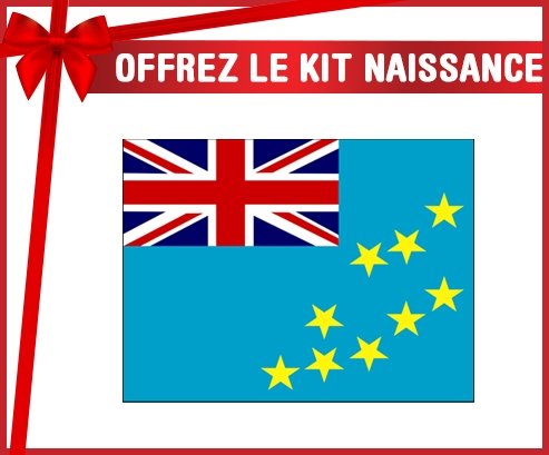 kit naissance bébé personnalisé Drapeau Tuvalu