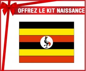 kit naissance bébé personnalisé Drapeau Ouganda