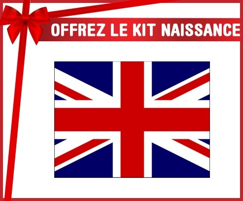 kit naissance bébé personnalisé Drapeau Royaume-Uni