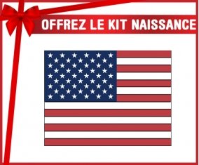 kit naissance bébé personnalisé Drapeau Les États-Unis d'Amérique