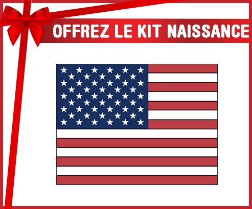 kit naissance bébé personnalisé Drapeau États-Unis des îles mineures éloignées