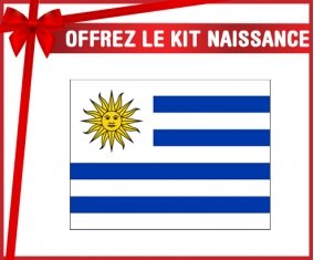 kit naissance bébé personnalisé Drapeau Uruguay