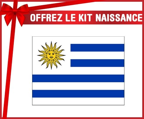 kit naissance bébé personnalisé Drapeau Uruguay