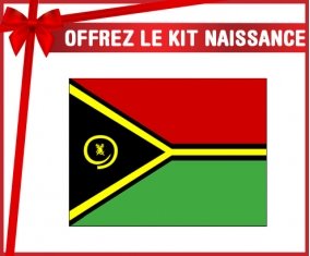 kit naissance bébé personnalisé Drapeau Vanuatu