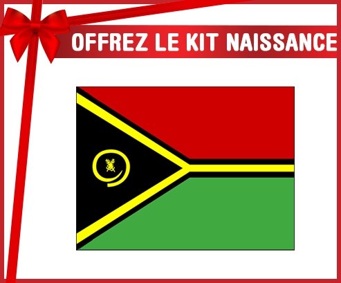 kit naissance bébé personnalisé Drapeau Vanuatu
