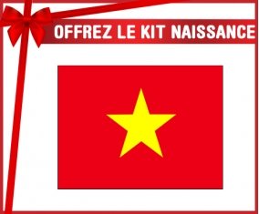 kit naissance bébé personnalisé Drapeau Vietnam