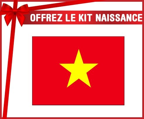 kit naissance bébé personnalisé Drapeau Vietnam