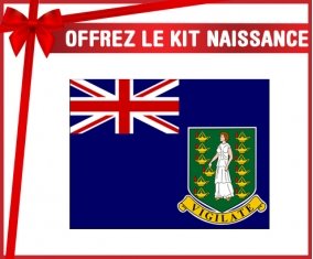 kit naissance bébé personnalisé Drapeau Les iles vierges