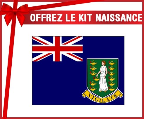 kit naissance bébé personnalisé Drapeau Les iles vierges