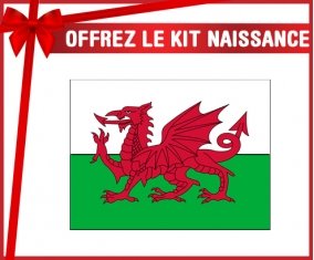 kit naissance bébé personnalisé Drapeau Pays de Galles