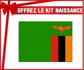 kit naissance bébé personnalisé Drapeau Zambie
