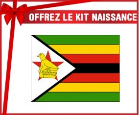 kit naissance bébé personnalisé Drapeau Zimbabwe