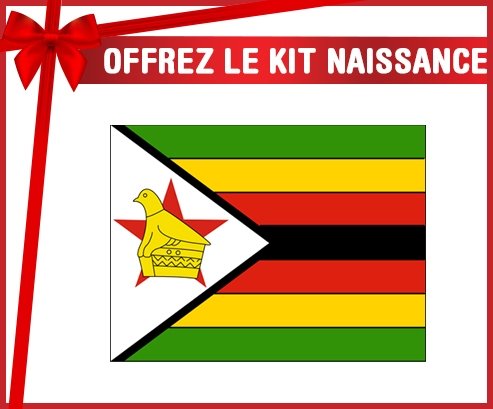 kit naissance bébé personnalisé Drapeau Zimbabwe