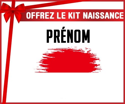 kit naissance bébé personnalisé Drapeau effet pinceau Indonésie avec prénom