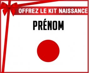 kit naissance bébé personnalisé Drapeau effet pinceau Japon avec prénom