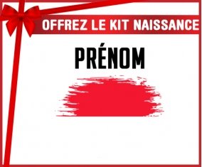 kit naissance bébé personnalisé Drapeau effet pinceau Monaco avec prénom