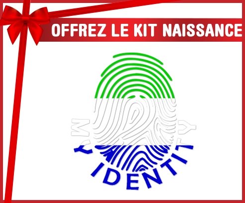 kit naissance bébé personnalisé Empreinte My Identity Sierra Leone