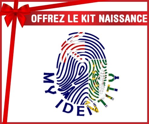 kit naissance bébé personnalisé Empreinte My Identity Les iles vierges