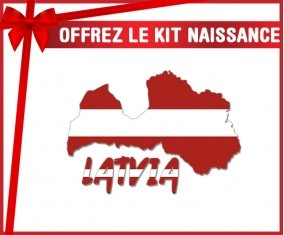 kit naissance bébé personnalisé Latvia maps
