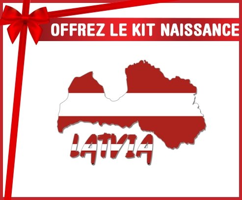 kit naissance bébé personnalisé Latvia maps
