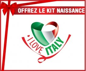 kit naissance bébé personnalisé I Love Italy