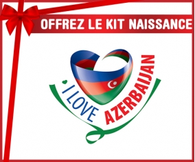 kit naissance bébé personnalisé I Love Azerbaijan