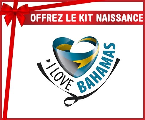 kit naissance bébé personnalisé I Love Bahamas