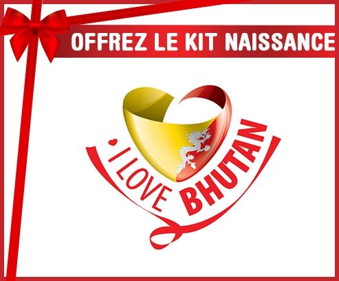 kit naissance bébé personnalisé I Love Bhutan