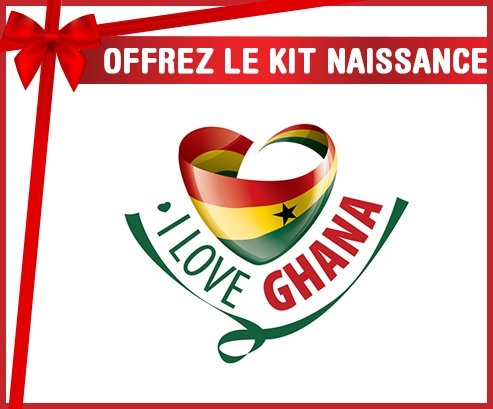 kit naissance bébé personnalisé I Love Ghana