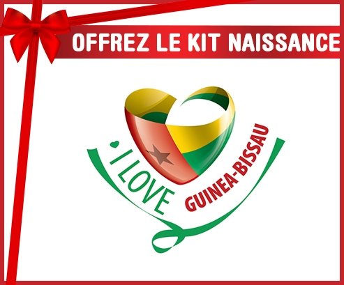 kit naissance bébé personnalisé I Love Guinea-Bissau