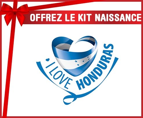 kit naissance bébé personnalisé I Love Honduras