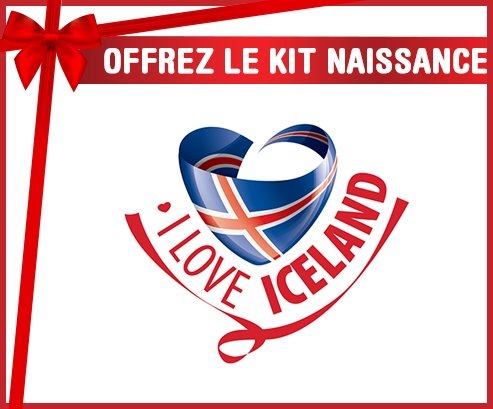 kit naissance bébé personnalisé I Love Iceland