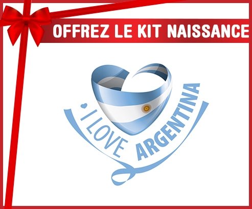 kit naissance bébé personnalisé I Love Argentina