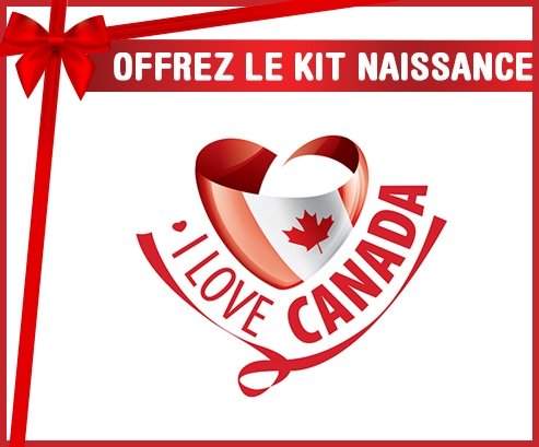 kit naissance bébé personnalisé I Love Canada