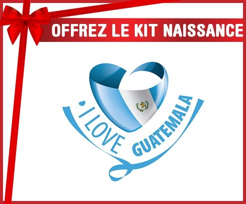 kit naissance bébé personnalisé I Love Guatemala